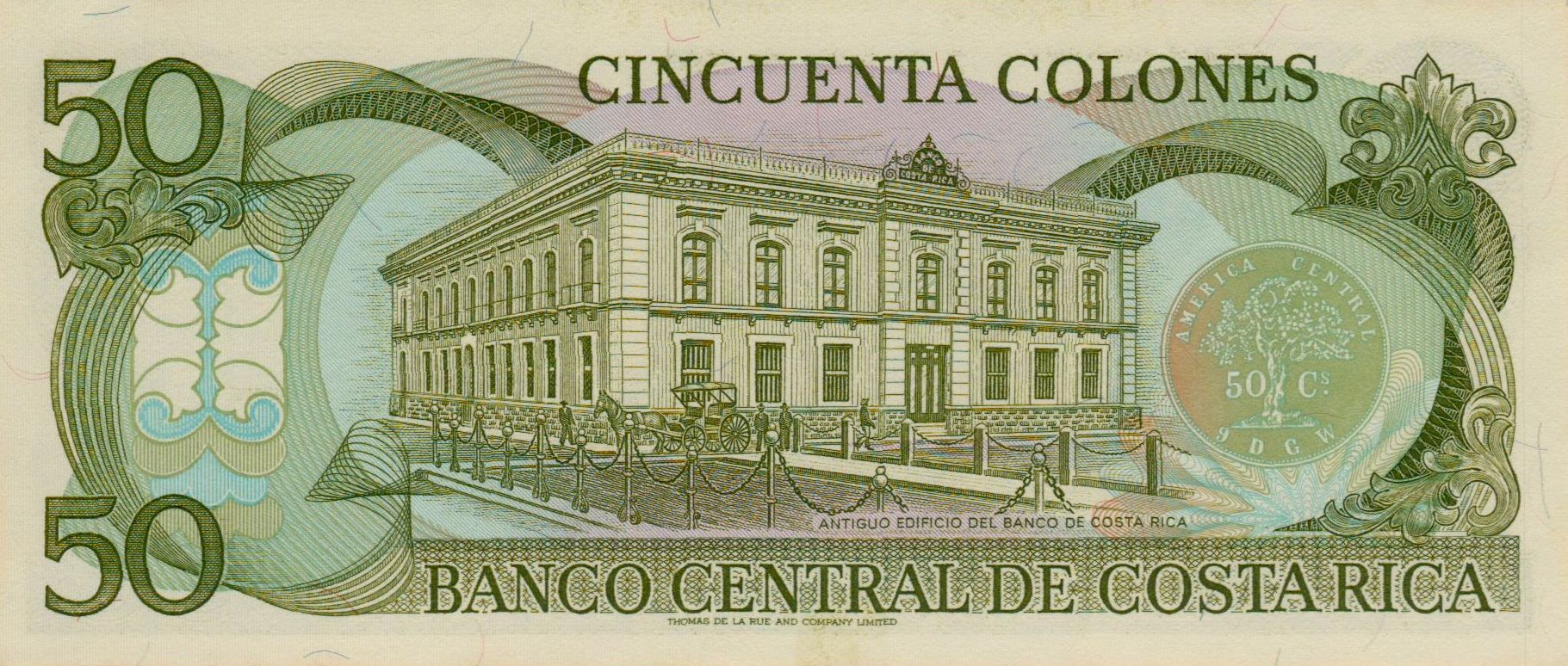 Costa Rica 50 1993 UNC P-257/a